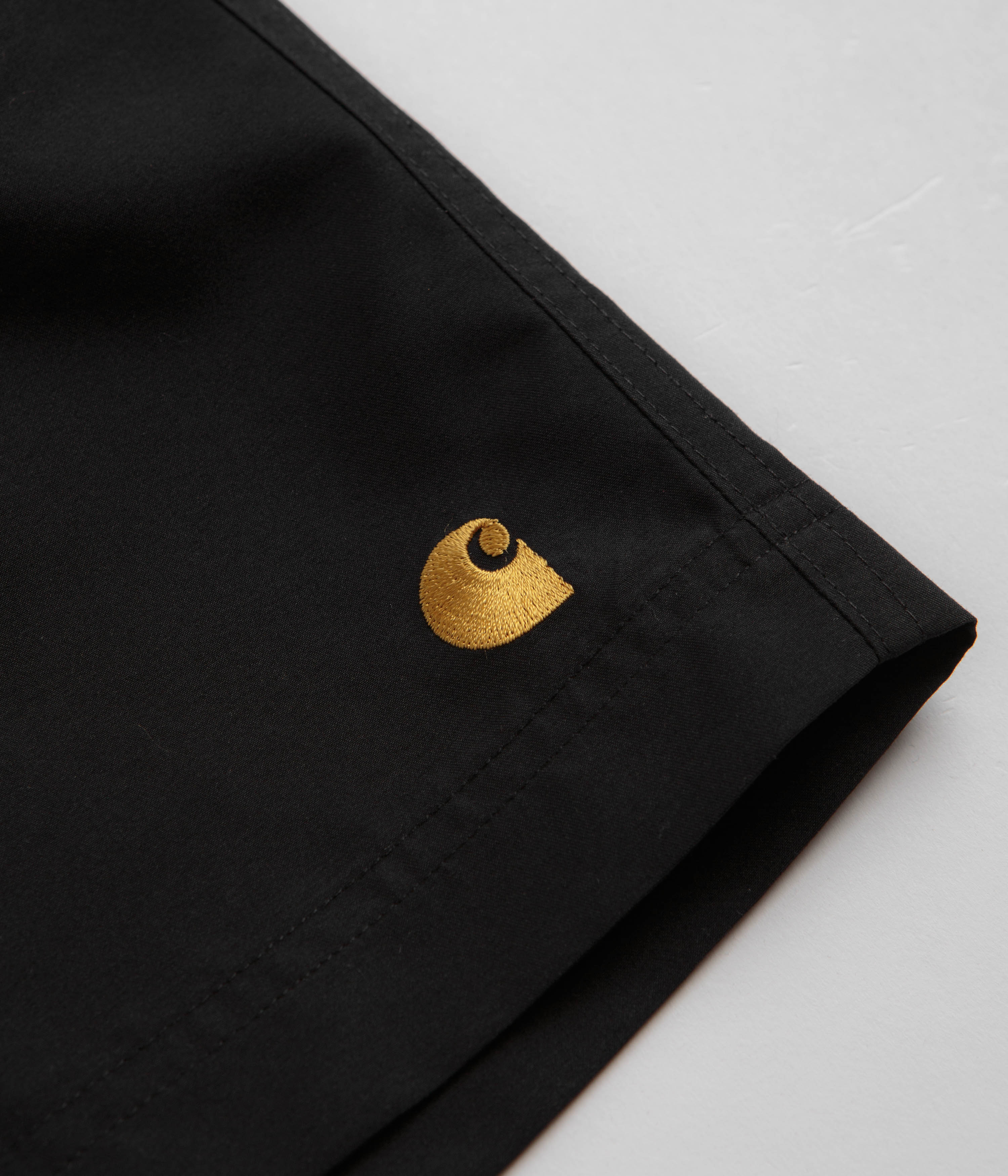 Carhartt Chase Swim Trunks - Black / Gold / Black - Image 4