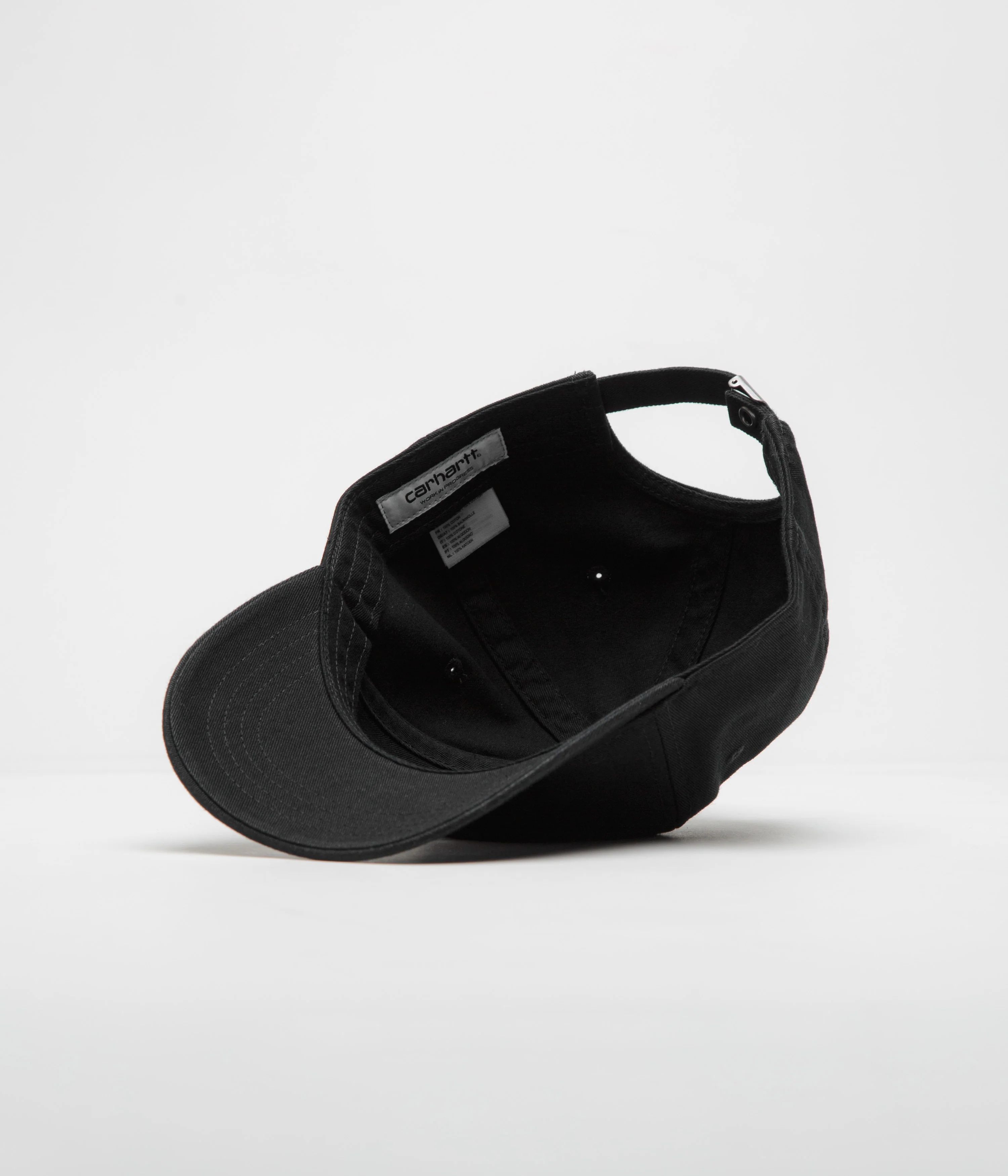 Carhartt Madison Logo Cap - Black / White / Black - Image 4